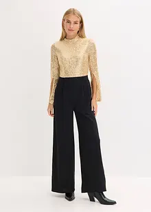 Tuta in jersey con paillettes, bonprix