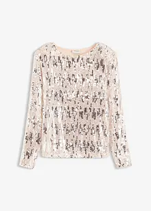 Maglia a maniche lunghe con paillettes, bonprix
