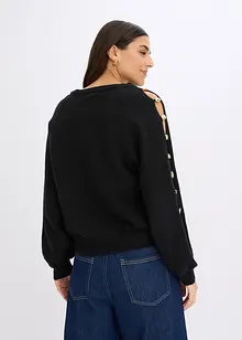 Maglione con perle di metallo, bonprix