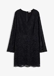 Abito in pizzo con maniche a trombetta, bonprix