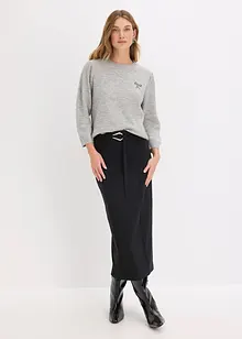 Gonna midi in misto viscosa, bonprix