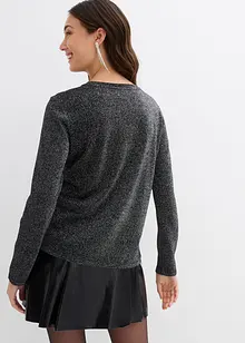 Maglia a maniche lunghe con fili glitterati, bonprix