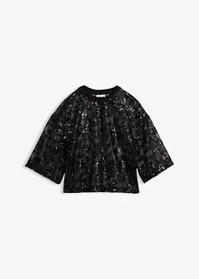Blusa larga impreziosita da raffinate paillettes, bonprix