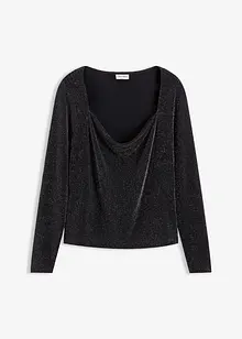 Top con scollo a cascata, bonprix