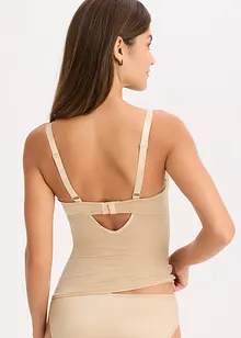 Top reggiseno con coppe preformate, finitura lucida ed effetto modellante medio, bonprix