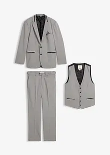 Completo (3 pezzi) giacca, pantaloni, gilet, regular fit, bonprix
