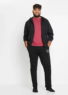 Pantaloni da jogging in puro cotone con dettagli sportivi, bonprix