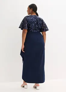 Abito lungo con ricamo e paillettes, bonprix