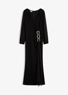 Abito lungo con applicazione di strass, bonprix