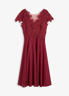 Abito midi in delicato tulle con pizzo, bonprix