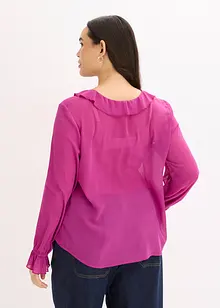 Blusa con volant, bonprix