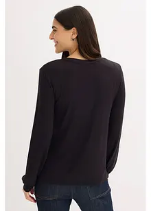 Maglia a maniche lunghe in misto viscosa morbido, bonprix