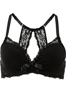 Reggiseno in pizzo con coppe preformate, ferretto e schiena a vogatore, bonprix