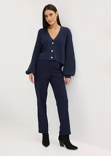 Cardigan corto con filato glitterato in misto lana, bonprix