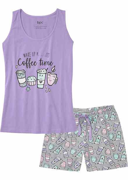 Pigiama Corto Estivo Da Donna In Morbido Poliestere E Acrilico | Set Con Canotta Con Pizzo E Pantaloncini Con Coulisse, Scollo A V, Spalline Regolabili