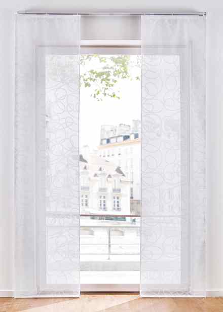 Bestlivings Elena Tenda A Pannello Con Stampa 60x260 Cm - Set 3 Pezzi - Trasparente E Leggera - 5