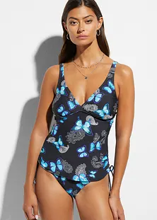 Costume Da Bagno Tankini Donna - Due Pezzi A Fascia Con Reggiseno Push Up, Nero - Foto 3