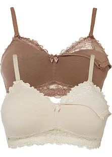 Jamron Donna Taglie Forti 2 Pezzi Reggiseno Allattamento Senza Ferretto - 9
