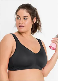 Memoryee Reggiseni Sportivi Imbottiti Per Donna Impatto Medio Taglia Plus Per Seno Grande Push Up Senza Cuciture Traspirante Per Yoga E Corsa Top A Canotta Beige S - Foto 12