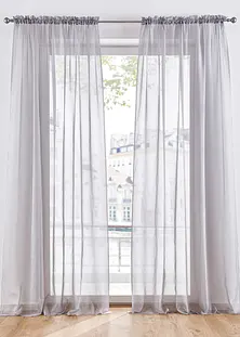Tende Trasparenti PHILEASY - Voile Poliestere Per Finestre 132cm Larghezza - Foto 1