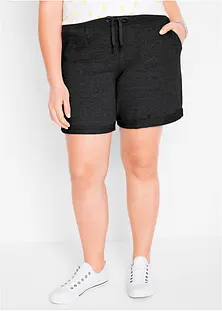 Pantaloncini Corti Donna A Vita Alta, Tinta Unita, Cotone Premium - Taglie Forti, Nuovi - Foto 2