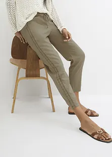 LCpddajlspig Pantaloni Lino Donna Curvy Casual Estivi Pantaloni Vita Alta Eleganti Taglie Forti Pantaloni Palazzo Larghi Pantalone Comodi Gamba Larga Pantaloni Pantalone Cotone Leggeri 121592164 - 14