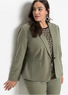 Blazer Donna Taglie Forti - Elegante, Sciancrato, Oversize, Effetto Pelle, Per Ufficio E Occasioni - Foto 10