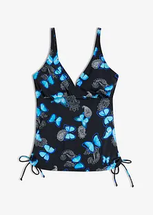 Costume Da Bagno Tankini Donna - Due Pezzi A Fascia Con Reggiseno Push Up, Nero - Foto 6