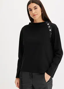 Felpa Con Cappuccio Donna Invernale Calda Con Tasca A Marsupio - Nero, Taglia M