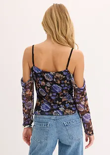 Maglia Donna Scollo Quadrato A Coste - Cotone Elasticizzato, Maniche Lunghe, Sexy E Comoda - Foto 2