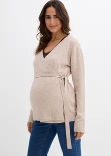 Maglione Allattamento Donna Briskorry - Cotone Collo Alto Doppio Strato Per Gravidanza - Foto 4