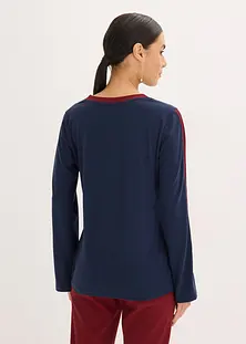 Maglietta A Maniche Lunghe Donna Collo Quadrato – Top Aderente A Costine