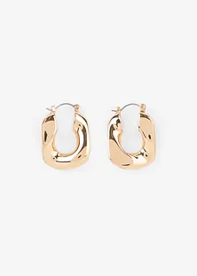 Orecchini A Cerchio Oro Goccia Pendenti &ndash; Glamour E Moda &ndash; Chiusura A Farfalla