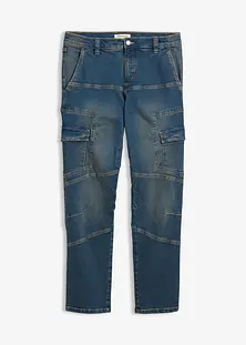 Timezone Jeans Cargo Uomo Regular Rogertz - Blu, Vita Media, Tessuto Elasticizzato 98% Cotone