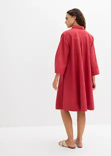 Abito Midi Donna A2Y Maniche Corte In Cotone Elasticizzato: Vestito Classico Rosso Per Matrimoni E Feste, Taglie S-XL