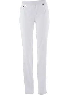 Pantaloni in cotone con elastico in vita e cinta comoda, straight, bonprix