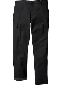 Pantaloni cargo elasticizzati termici regular fit, straight, bonprix