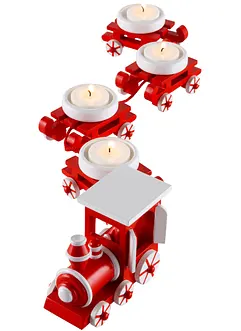 Portalumini a forma di trenino di Natale (set 5 pezzi), bonprix