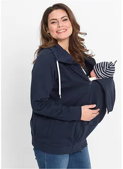 Felpa prémaman con zip e inserto babywearing 3 in 1, bonprix