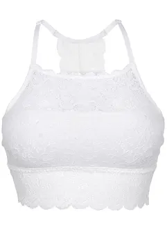Reggiseno a bustier in pizzo elasticizzato, bonprix