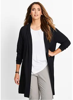 Cardigan lungo in jersey di viscosa morbida, bonprix