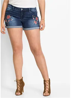 Shorts di jeans con ricamo, bonprix