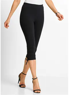 Leggings capri con arricciatura, bonprix