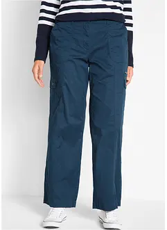 Pantaloni cargo lunghi, vita media, bonprix