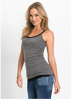 Top con spalline sottili in puro cotone (pacco da 2), bonprix