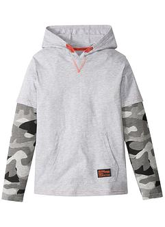 Maglia doppio strato con fantasia camouflage, bpc bonprix collection