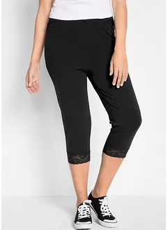 Leggings a pinocchietto con pizzo, bonprix