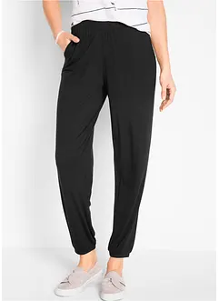 Pantaloni in jersey di viscosa fluente con tasche, bonprix