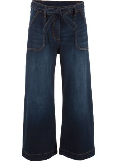 Jeans a vita alta ultra morbidi con cinta comoda loose fit cropped, bpc bonprix collection