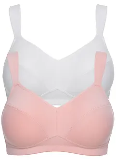 Reggiseno senza ferretto con cotone biologico (pacco da 2), bonprix